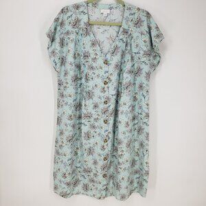 J. Jill Floral Linen Shift Dress